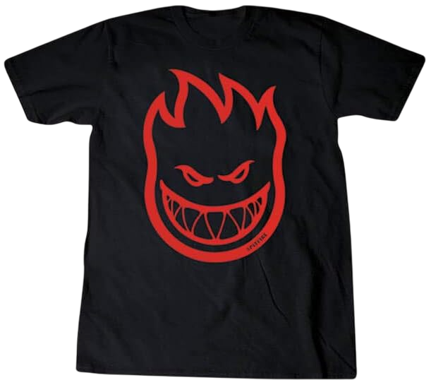 Spitfire Bighead Skateboard T-Shirt, Black/Red