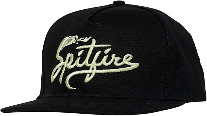 Wheels Hat Snake Classic Snapback Black/Cream by Spitfire