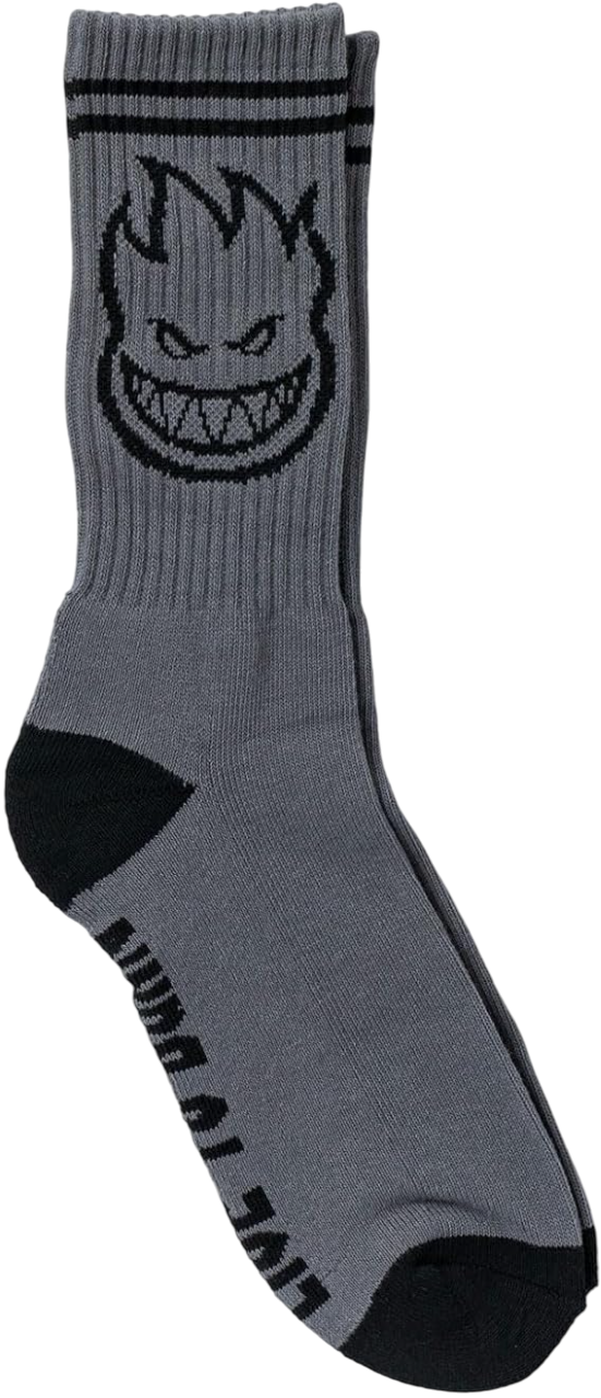 Spitfire Wheels Socks Bighead Charcoal/Black Grey